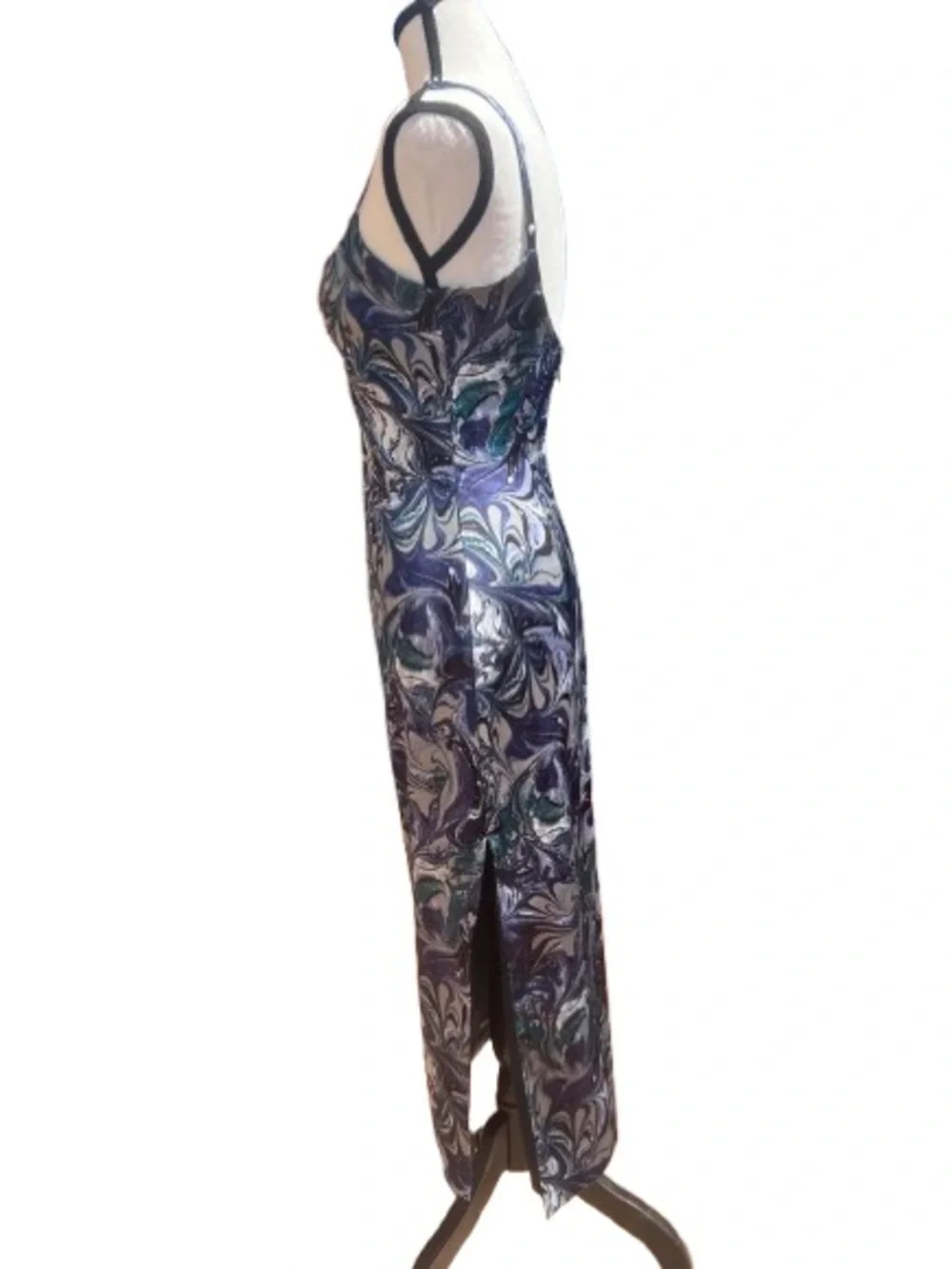 Abercrombie & Fitch Women’s Navy Marble Cocktail Bodycon Dress Sz S Shapewear
